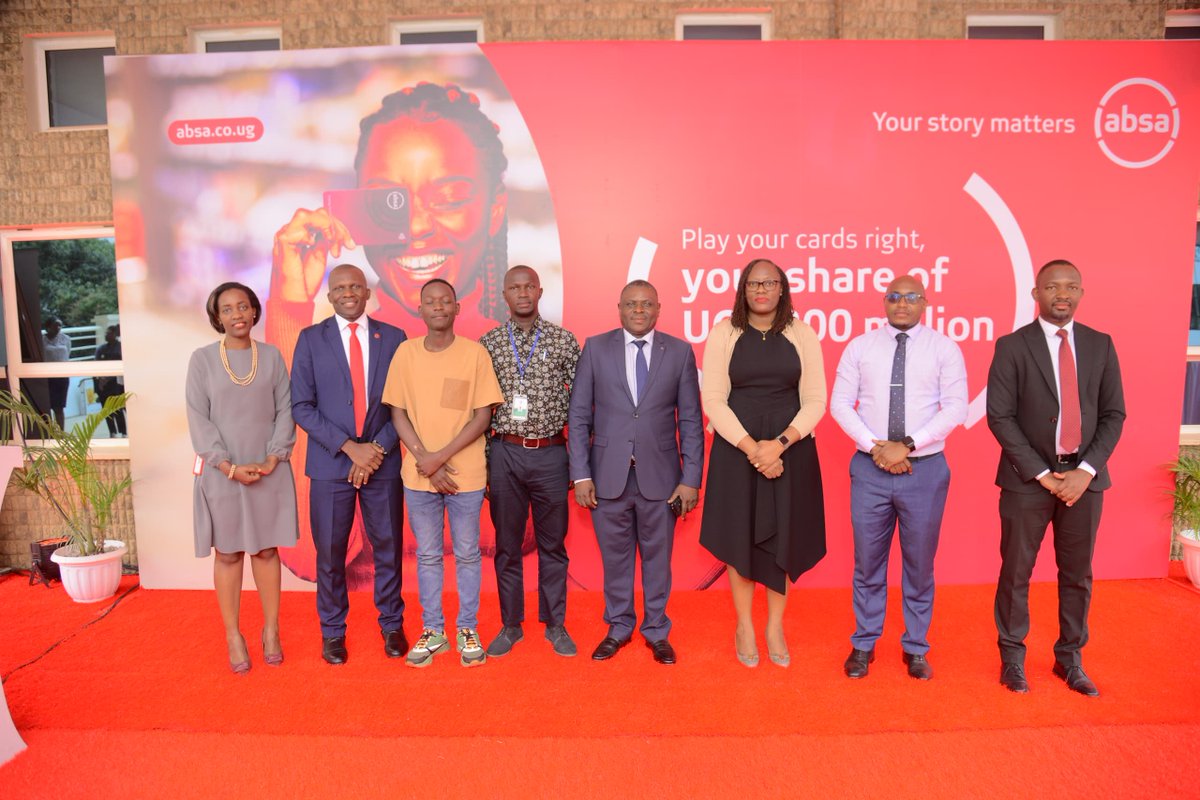 AbsaUganda's tweet image. “Colleagues, the money has come!” — and it’s landing straight into the hands of our @AbsaUganda @Visa card users.
Today, we celebrated our first set of June draw winners at our Head Office. UGX 40 million was handed over to two individuals and two businesses, all for simply…