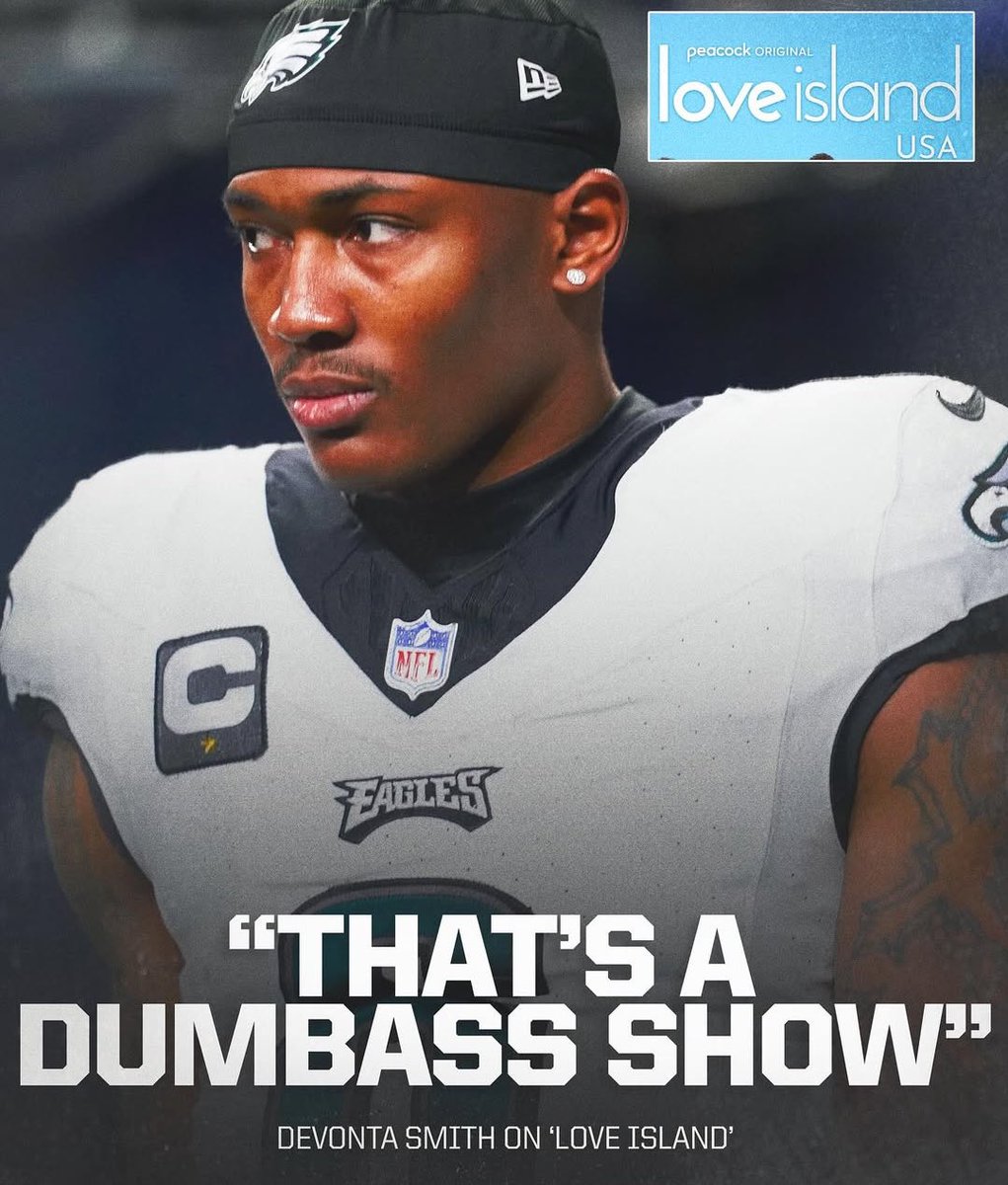 TheEagleTimes_'s tweet image. Devonta Smith is not a fan of Love Island 😂