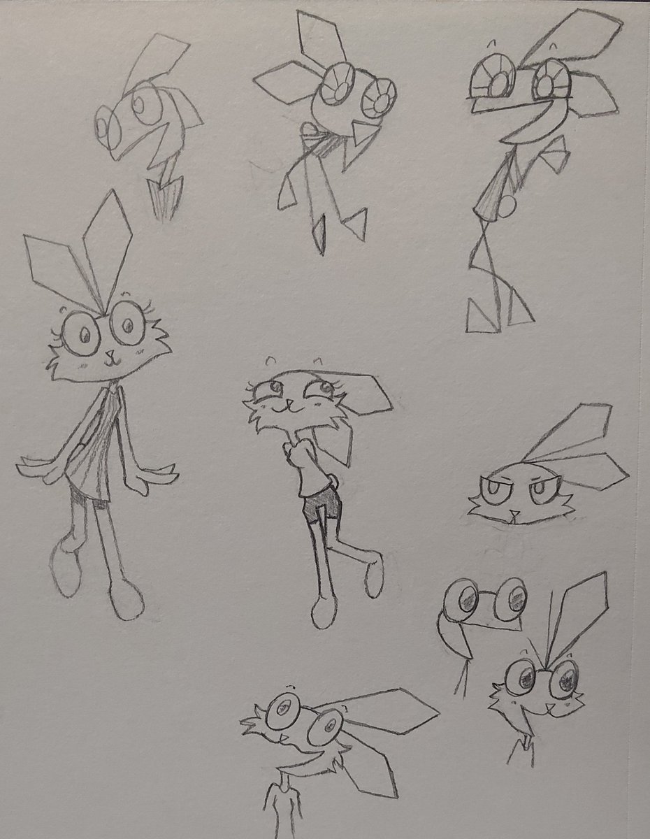 Average_Docter's tweet image. Week 81
I didn't realize it until Sunday but I drew a ton of Vibri this week! Not a bad thing mind you, I think they came out quite nice. Tried adding cheek fluff to her, it's cute. Also drew her as a robot. Then of course I drew Carrie, my OC. Good week!