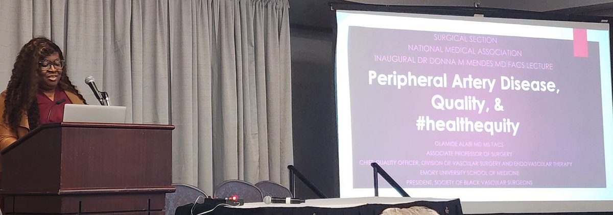 Society of Black Vascular Surgeons (@blackvascular) on Twitter photo Dr <a href="/OAlabiMD/">Olamide Alabi</a> discussing “The Intersection of PAD, Quality and Health Equity” for the Inaugural Donna Mendes, MD, FACS Named Lecture at the SBVS Symposium at <a href="/SurgSectionNMA/">Surgical Section NMA</a> <a href="/NationalMedAssn/">National Medical Association</a> #healthequity <a href="/BlackVascular/">Society of Black Vascular Surgeons</a> <a href="/DrDonnaMendes/">Dr. Donna Mendes</a> Dr <a href="/OAlabiMD/">Olamide Alabi</a> discussing “The Intersection of PAD, Quality and Health Equity” for the Inaugural Donna Mendes, MD, FACS Named Lecture at the SBVS Symposium at <a href="/SurgSectionNMA/">Surgical Section NMA</a> <a href="/NationalMedAssn/">National Medical Association</a> #healthequity <a href="/BlackVascular/">Society of Black Vascular Surgeons</a> <a href="/DrDonnaMendes/">Dr. Donna Mendes</a>