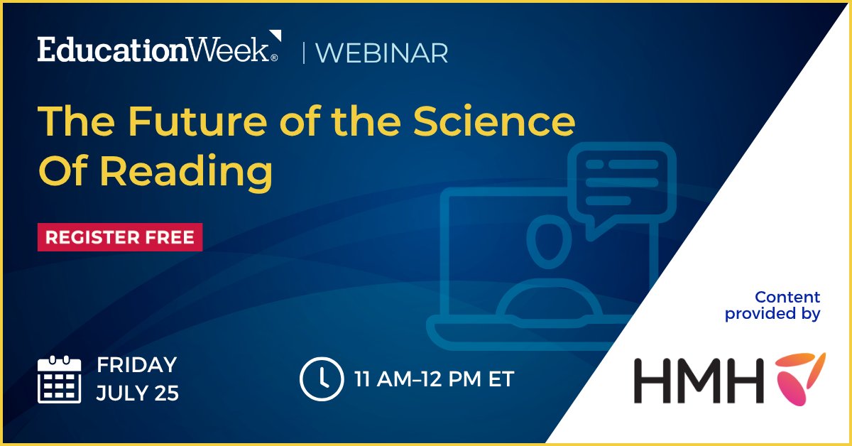 educationweek's tweet image. The Science of Reading has inspired policymakers and educators to change the way reading is taught in the nation’s schools, most prominently through a stronger focus on phonics and phonemic awareness in early grades.
Join this webinar for a discussion on this body of knowledge,…