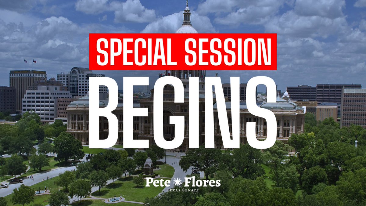 PeteFlores_TX's tweet image. The special session begins today in Austin. I’m ready to get to work on critical issues for our state, especially flood recovery and preparedness for the communities in my district. There’s a lot on the agenda, and I’m committed to delivering results for District 24. #txlege
