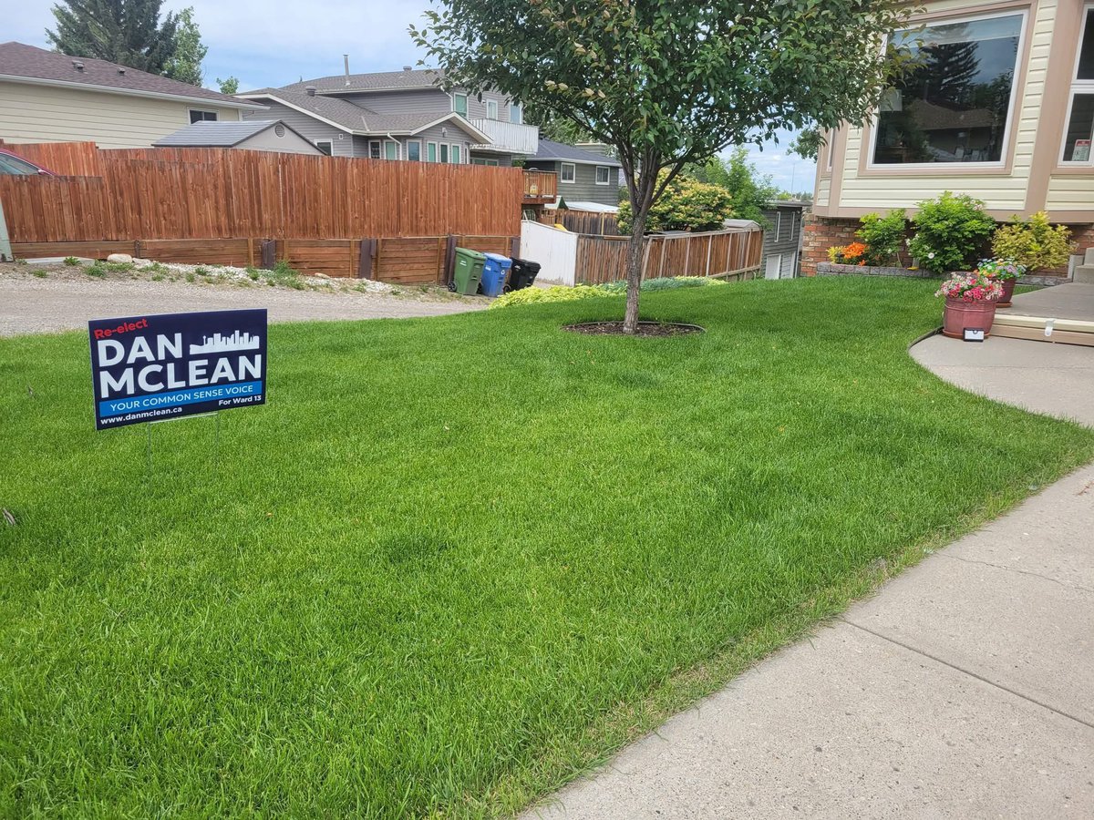 DanWMcLean's tweet image. Tremendous support in Ward 13 for Wanting more Common Sense at City Hall and for Wanting my Campaign Signs on their Property! 

Get yours at  danmcleancalgary.ca/lawn_sign

Note: It’s not legal to place campaign signs on Public Property right now.