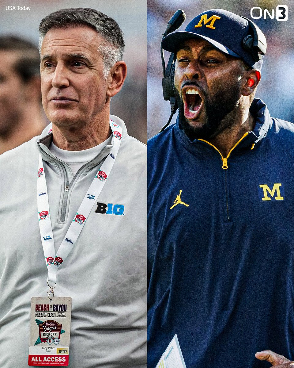 On3sports's tweet image. NEW: Big Ten commissioner Tony Pettiti is calling for Michigan sign-stealing punishments to end, @DanWetzel reports❌
Pettiti sent a letter to the NCAA Committee on Infractions stating the Wolverines deserved no further punishment.
on3.com/college/michig…