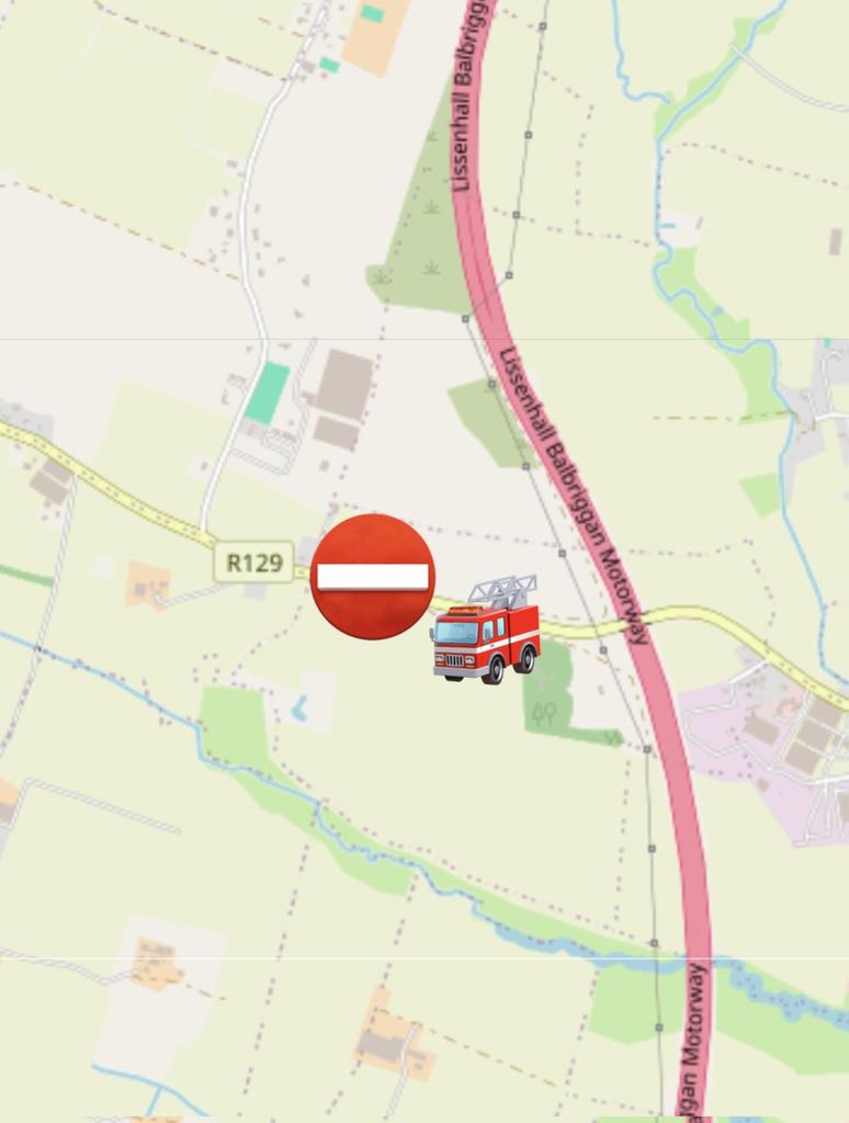 DubFireBrigade's tweet image. The R129 is temporarily closed as we deal with a roll over road traffic collision
Divert if possible
@DCCTraffic