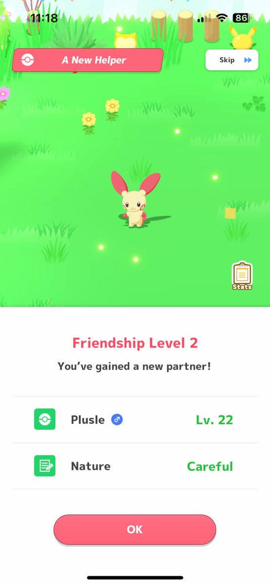 ShadowLightMew's tweet image. Yesterday i only got a new sleepstyle for Torchic but today i finally got Plusle :D #PokemonSleep2nd #PokemonSleep