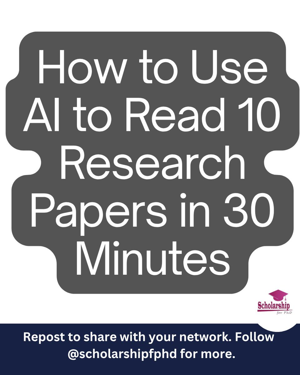 How to Use AI to Read 10 Research Papers in 30 Minutes

Tired of spending hours reading academic papers? 😩

Here’s how to use AI to speed up your reading and actually understand what matters 👇