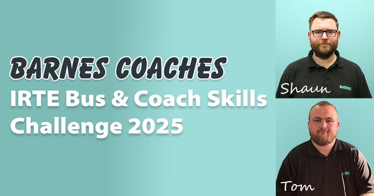 BarnesCoaches's tweet image. Last week two of the Barnes' mechanics: Shaun and our apprentice Tom, took part in the IRTE Bus & Coach Skills Challenge organised by @SOEngineers
🧑🔧🔧
Plus, our mechanic Shaun was the runner up in the Coach Technician category!
#IRTESkills #BarnesCoaches #CoachOperator
