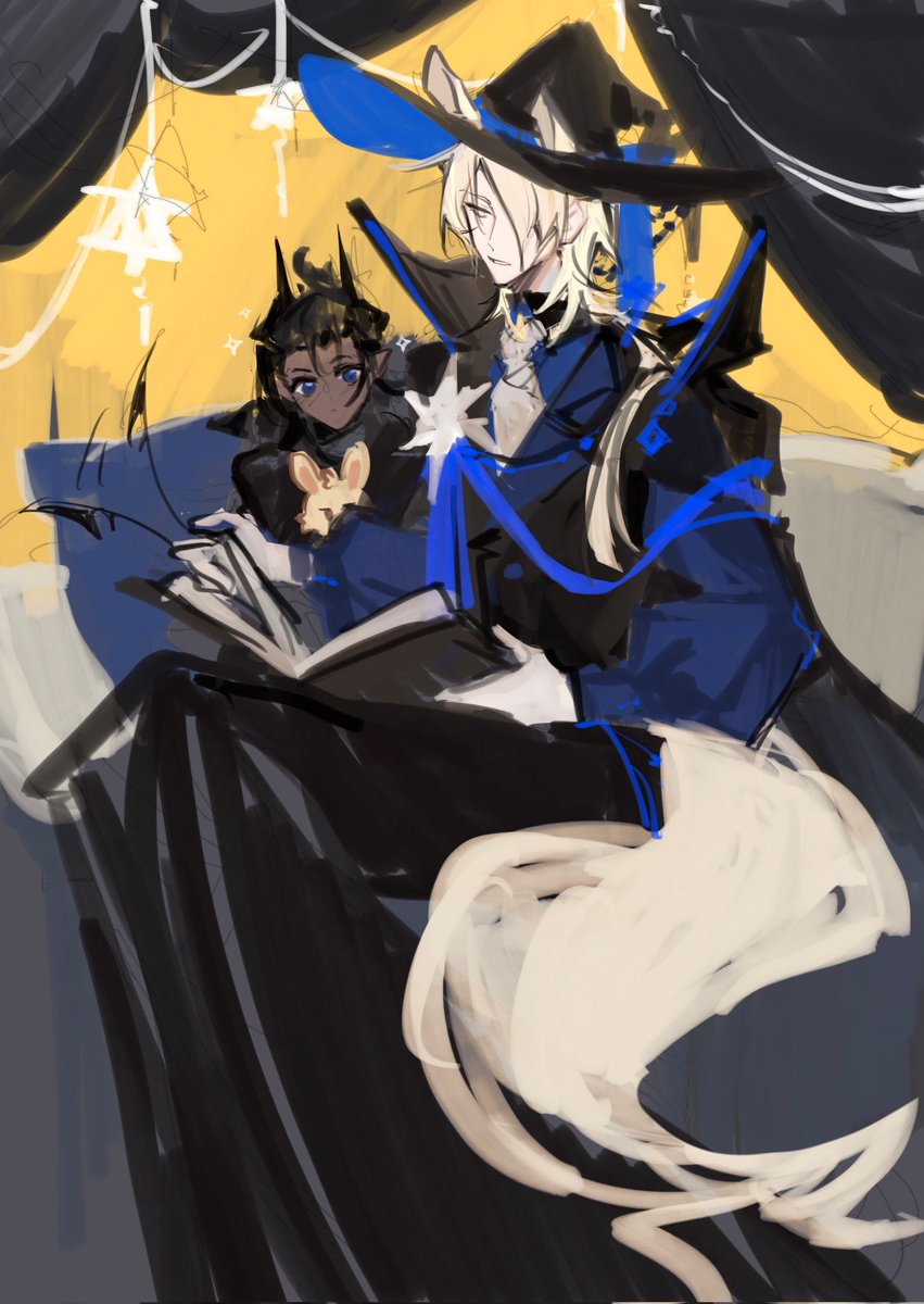 Porilas2's tweet image. 魔女和他捡到的萨卡兹小孩（。）