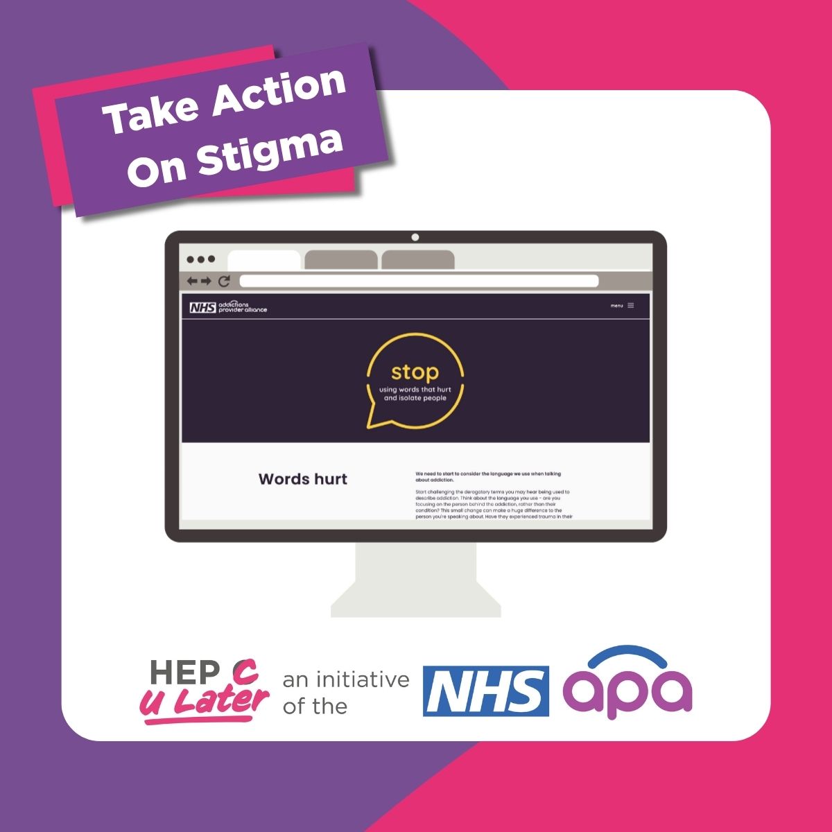 Hep C U Later (@hepc_u_later) on Twitter photo To reduce stigma we must evolve our language – because words have impact. Access the <a href="/NHS_APA/">NHS Addictions Provider Alliance</a> language paper focused on language around addiction: orlo.uk/kZAAi <a href="/DeanneBurch10/">Deanne Burch</a>
#HepCULater #WeAreNHS #StigmaKills To reduce stigma we must evolve our language – because words have impact. Access the <a href="/NHS_APA/">NHS Addictions Provider Alliance</a> language paper focused on language around addiction: orlo.uk/kZAAi <a href="/DeanneBurch10/">Deanne Burch</a>
#HepCULater #WeAreNHS #StigmaKills