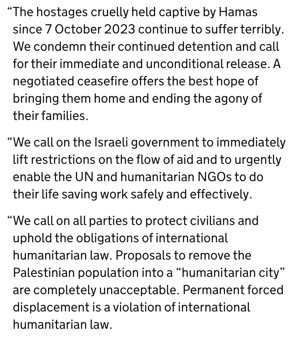 AdHaque110's tweet photo. Australia, Austria, Belgium, Canada, Denmark, Estonia, Finland, France, Iceland, Ireland, Italy, Japan, Latvia, Lithuania, Luxembourg, the Netherlands, New Zealand, Norway, Poland, Portugal, Slovenia, Spain, Sweden, Switzerland and the UK: 

"the war in Gaza must end now." https://t.co/Mph1ZHVOkU