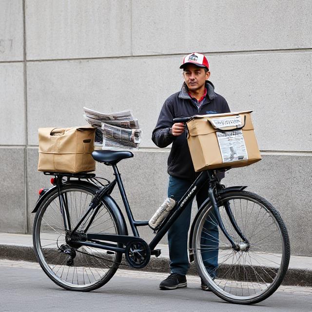 TimKalyegira's tweet image. Few ways better show AI progress than the quality of generated images.
In Sept. 2022, two months before ChatGPT's release, a prompt: "Create image of a newspaper delivery man with a bike."
Note the missing left leg and paintery look.
At right is July 2025.
The AIs have it!