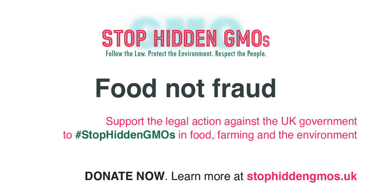 There are just 9 days left to donate to <a href="/Beyond_GM/">Beyond GM</a>’s 'fighting fund' to support their legal action against the deregulation of gene-edited food and farming.  
Protect organic systems and prevent unmonitored and unlabelled GMOs.
DONATE NOW bit.ly/45PAoP2
#StopHiddenGMOs