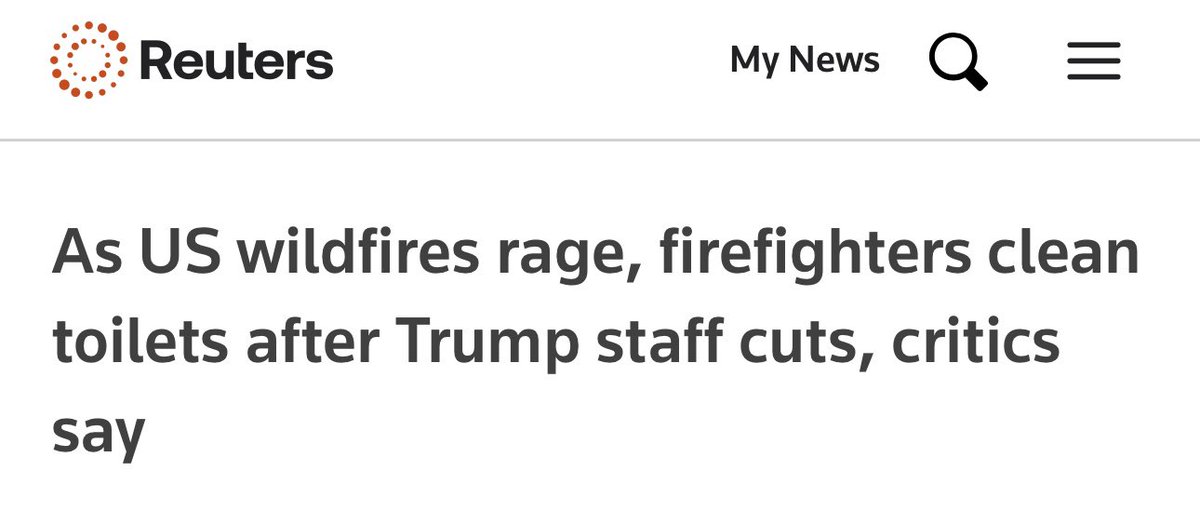 SenatorHeinrich's tweet image. Going to bed hungry and short on medical supplies… this is how the Trump Administration treats our wildland firefighters.
reuters.com/business/envir…