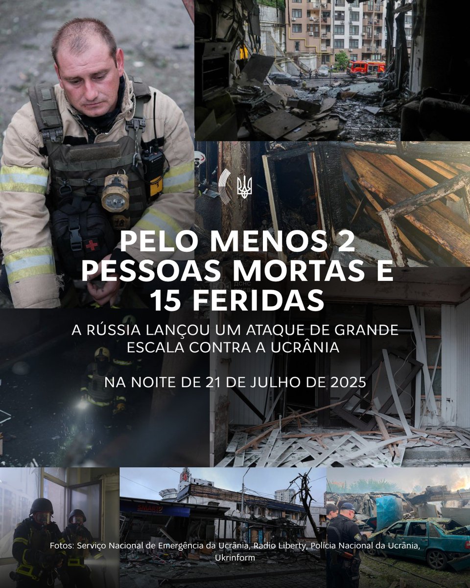 Durante a noite de 21 de julho de 2025, as forças russas lançaram um ataque aéreo de grande escala contra a Ucrânia, visando zonas residenciais, instituições de ensino e infra-estruturas de transportes. Pelo menos duas pessoas foram mortas e outras 15 ficaram feridas.