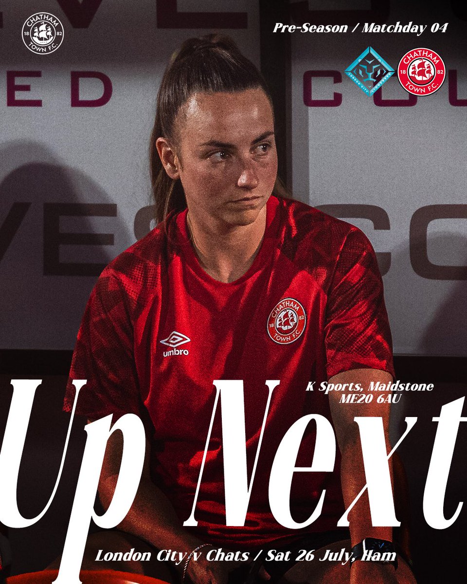 ChathamTownWFC's tweet image. ๐๐ง๐-๐๐๐๐จ๐ค๐ฃ / ๐๐๐ฉ๐๐๐๐๐ฎ 03
After a positive result away at Charlton at the weekend โ all eyes now turn to @LC_Lionesses away at K Sports this Saturday, 11am KO! โฝ๏ธ
๐ดโช๏ธโซ๏ธ #UpTheChats
