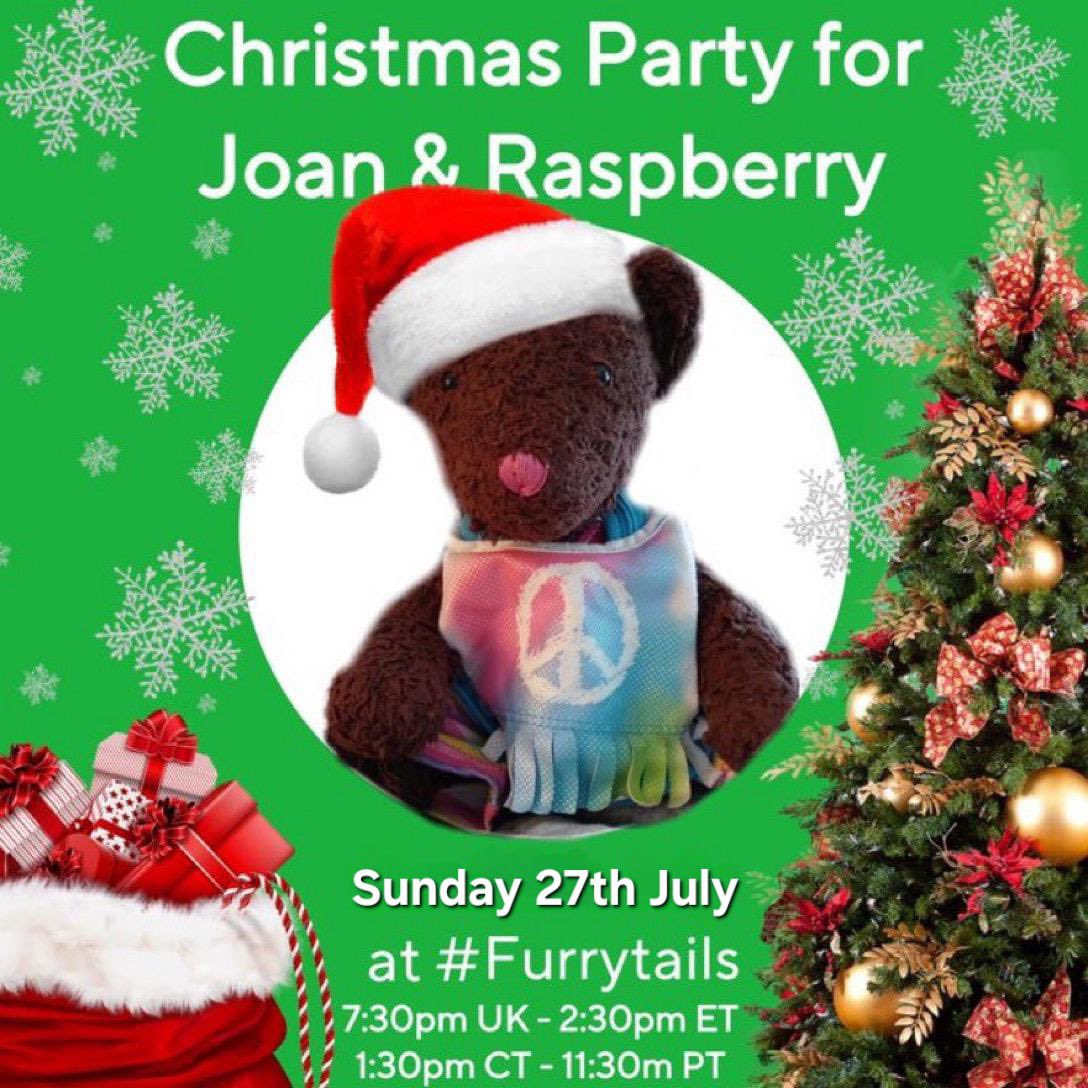 Friends! Please note that there is no weekly pudding poll this week. This coming Sunday #FurryTails is honored to remember our special friends Joan and Raspberry with our #ChristmasInJuly party. It would mean so much to all of us if you'd join us.