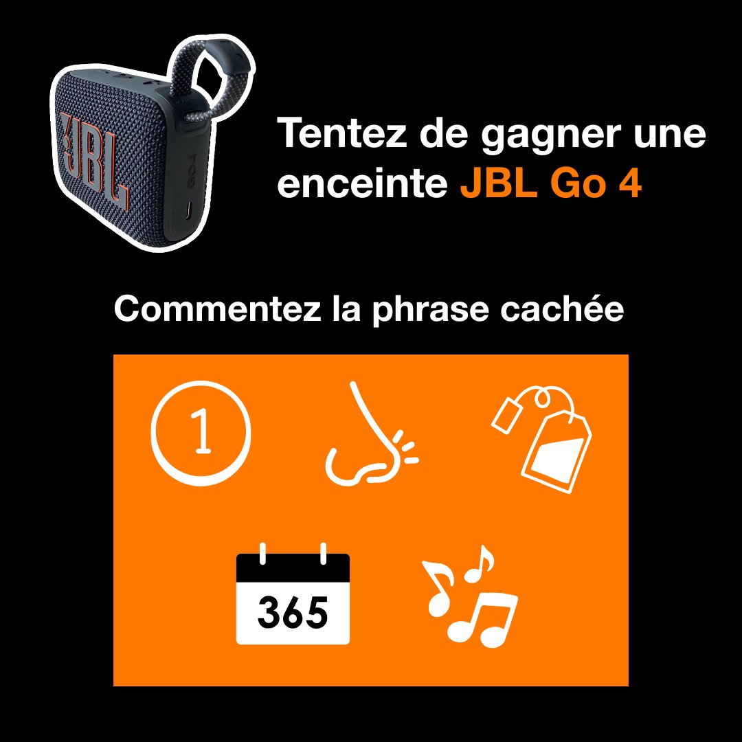 #JeuConcours On vous fait gagner un indispensable pour cet été : une enceinte JBL Go 4 ☀️🎶 

➡️ Commentez la phrase cachée derrière ce rébus.

🍀 Bon courage à tous et à toutes !

TAS le 30 juillet