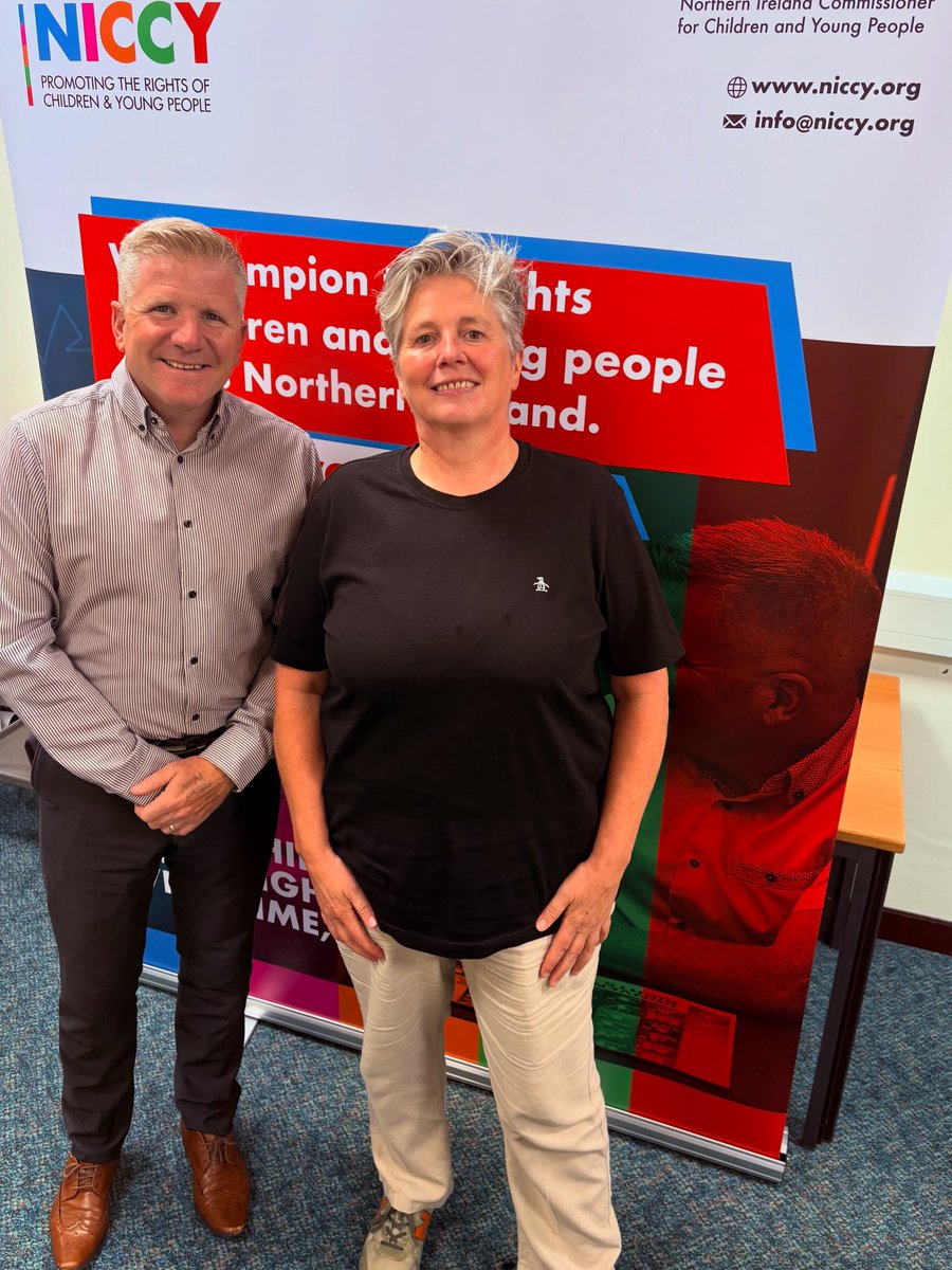 nichildcom's tweet image. The Commissioner had a very valuable discussion with the Director of @AdoptionUK NI, EJ Havlin.
Key issues discussed included Adoption and Children’s (NI) act, review of Children’s social care and pressures and barriers faced by adopting parents.