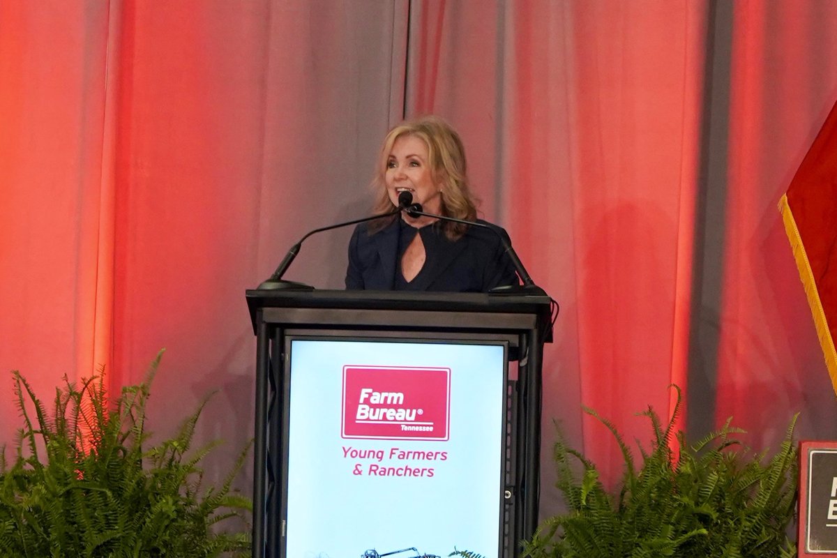 MarshaBlackburn's tweet image. It was wonderful to join Tennessee’s incredible young farmers this weekend at their conference. The ag community is the backbone of our state, and I was pleased we could secure so many wins for farmers in the One Big Beautiful Bill.
@TNFarmBureau