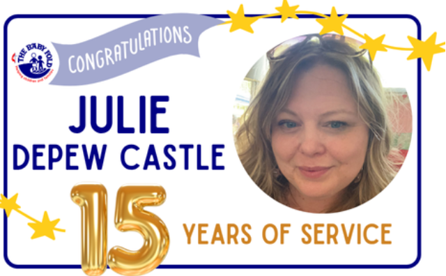 TheBabyFold's tweet image. 🌟 Cheers to Julie Depew Castle for 15 yrs of service! 🌟
From foster care worker to doula coordinator, Julie supports families, advocates for equity, mentors her team, pitches in wherever needed, and brings knowledge, compassion & joy to all she does.
Thank you, Julie! 💛