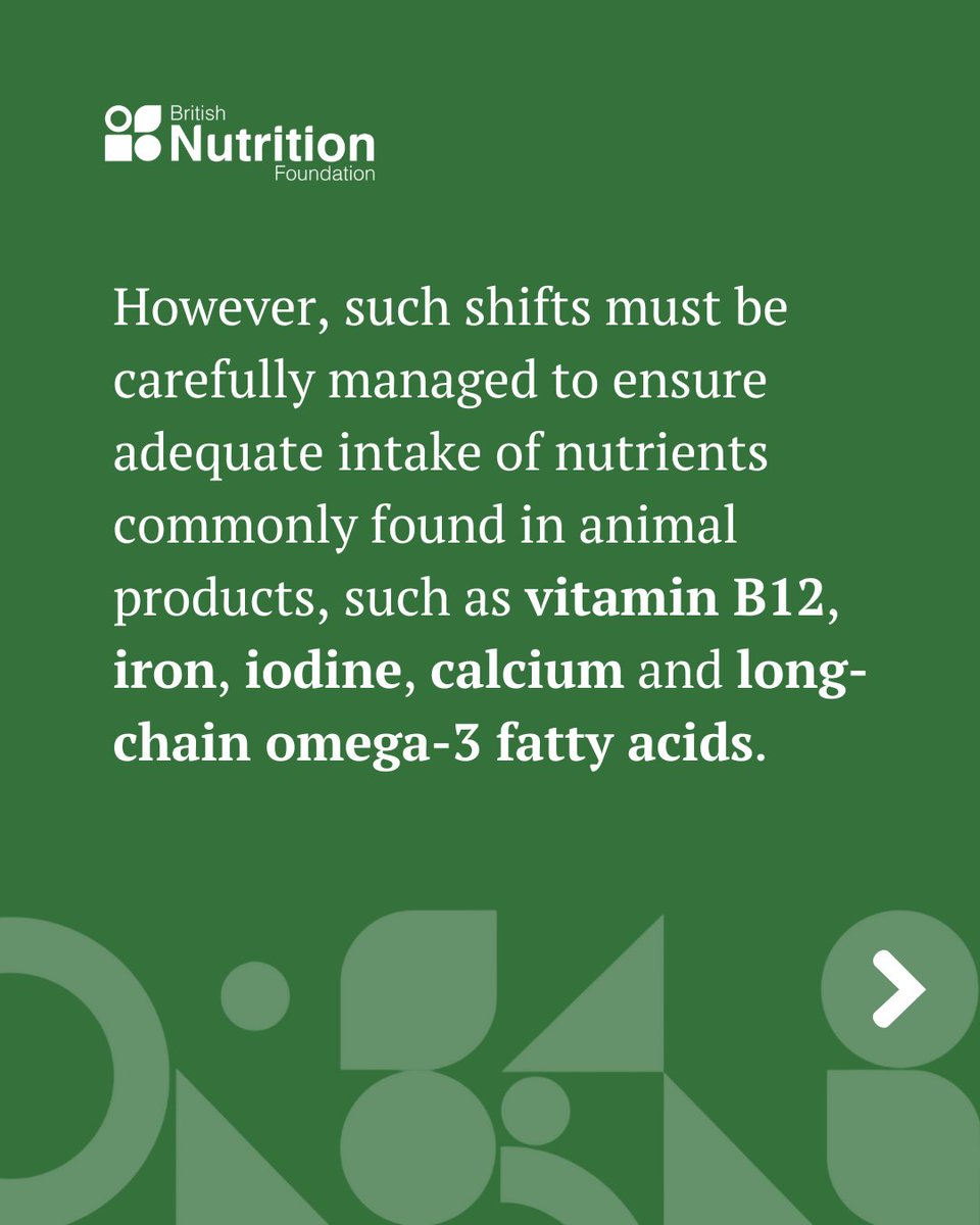NutritionOrgUK's tweet image. However, such shifts must be carefully managed to ensure adequate intake of nutrients commonly found in animal products, such as vitamin B12, iron, iodine, calcium and long-chain omega-3 fatty acids
If you missed our webinar last week, you can watch here:nutrition.org.uk/training-and-e…