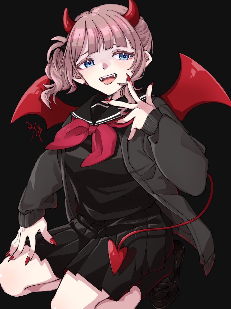 SemiNatsuki's tweet image. 姉に話したら描いてくれた👿hnm🥰