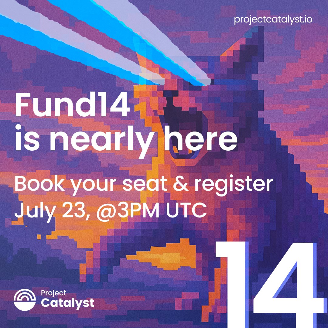 Project Catalyst (@catalyst_onx) on Twitter photo Catalyst Fund14 is launching!
We're gathering ideas, honouring governance, and powering Cardano’s next wave of innovation.
📖 Read the latest from Catalyst GM, <a href="/krissbaird/">Kriss Baird</a> :
forum.cardano.org/t/launching-ca…
🎟️ Join the launch town hall hosts <a href="/dannyribar/">Danny 🐣</a> and <a href="/krissbaird/">Kriss Baird</a> on July 23 @ 3PM Catalyst Fund14 is launching!
We're gathering ideas, honouring governance, and powering Cardano’s next wave of innovation.
📖 Read the latest from Catalyst GM, <a href="/krissbaird/">Kriss Baird</a> :
forum.cardano.org/t/launching-ca…
🎟️ Join the launch town hall hosts <a href="/dannyribar/">Danny 🐣</a> and <a href="/krissbaird/">Kriss Baird</a> on July 23 @ 3PM