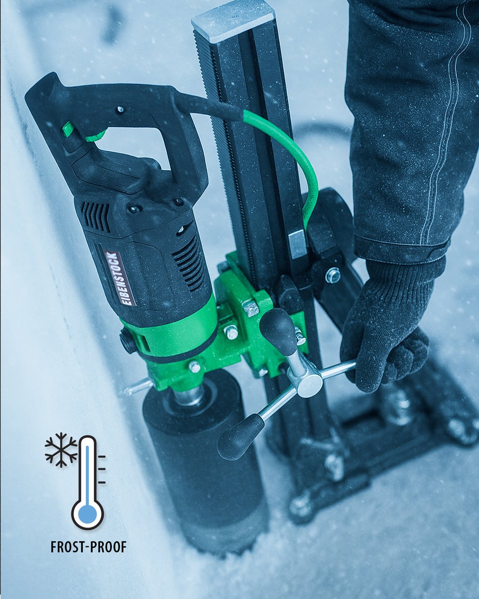 EIBENSTOCK_PT's tweet image. ❄ Cold? No problem! 💪
With our soft impact technology, you can reliably drill into reinforced concrete even at subzero temperatures – where wet drilling is impossible due to the risk of frost.
🔩 Precise. Dry. Powerful.
👉 The solution for winter use!

#coredrill #coredrilling