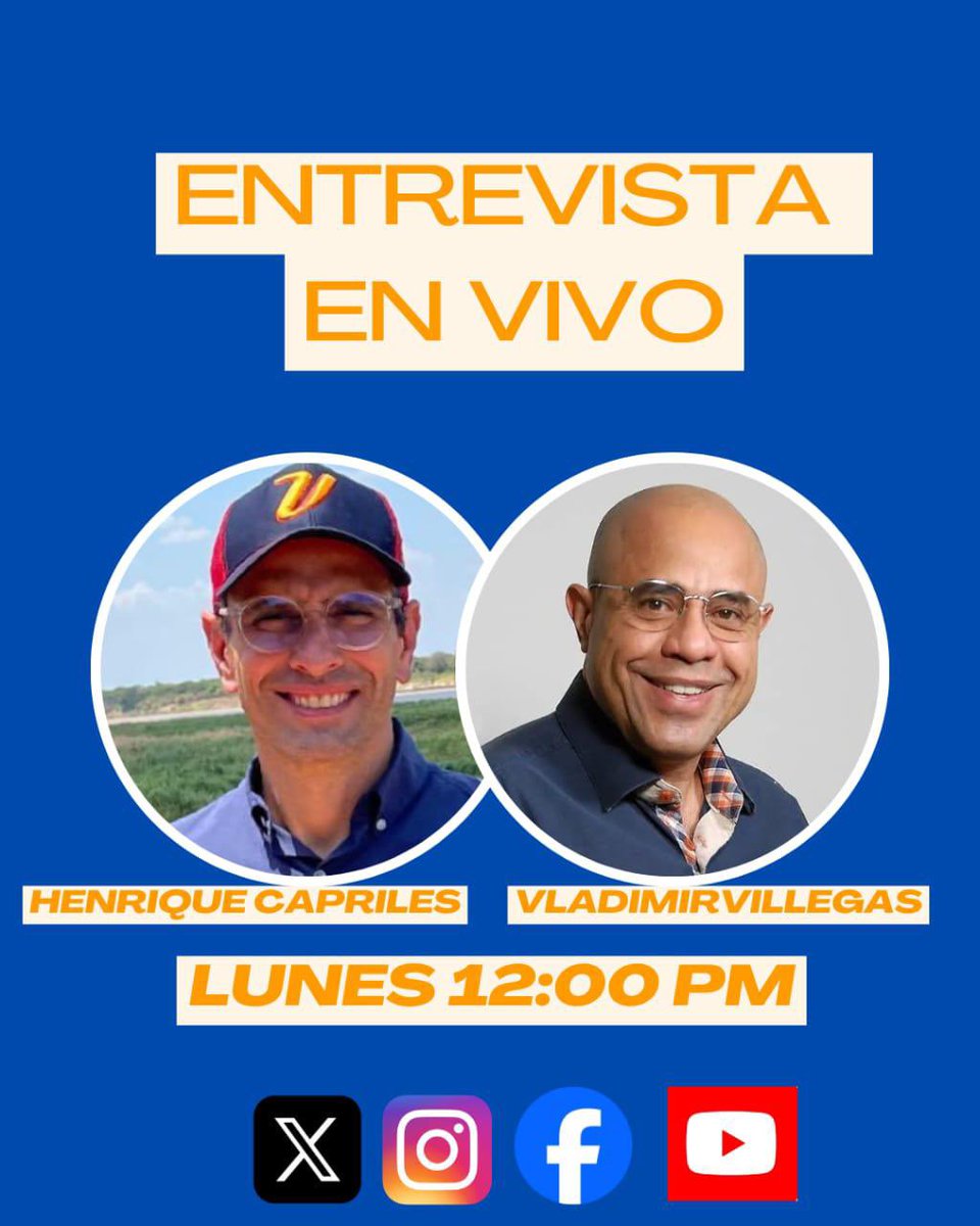hcapriles's tweet image. ¡A 6 días de que los vecinos decidan sobre su calle, su barrio, su urbanización, su parroquia, su Municipio!
HOY #21Jul A LAS 12 PM, estaré conversando por sus redes con @Vladivillegastv
También EN VIVO por todas nuestras redes sociales.