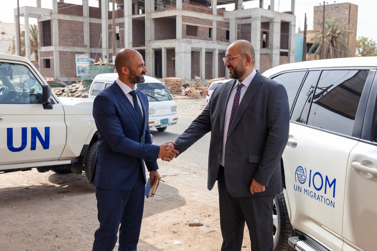 IOMSudan's tweet image. Our Regional Director @OthmanBelbeisi is in #Sudan this week.
Alongside the Chief of Mission, he’ll meet senior officials in Port Sudan & Khartoum and hear directly from those affected by the war to help advocate for the more than 30 million people in Sudan in urgent need.