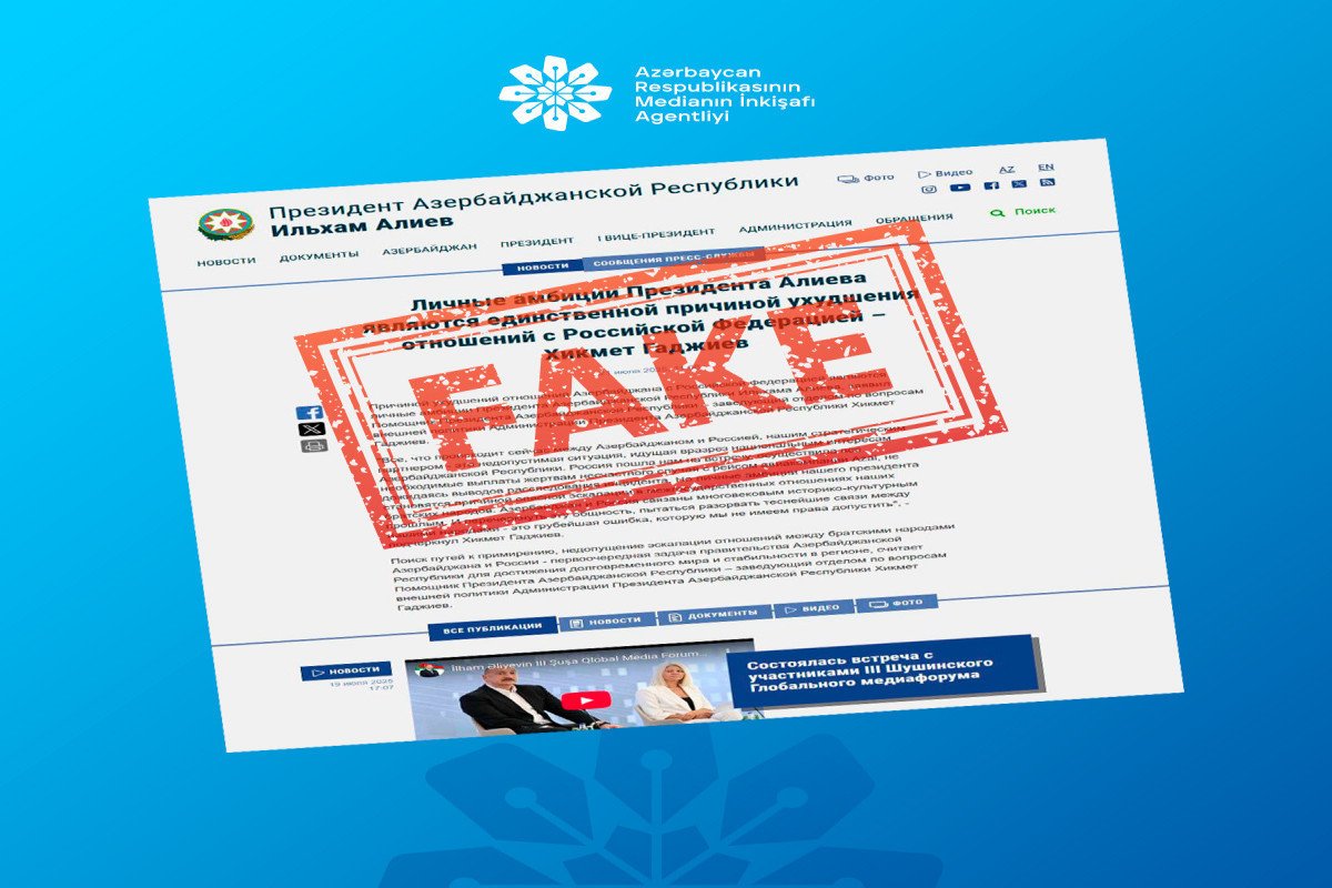 APA_English's tweet image. #Fake statement attributed to presidential aide Hikmat Hajiyev circulates on social media, says #Media Agency
#BREAKING #news @HikmetHajiyev
en.apa.az/media/fake-sta…