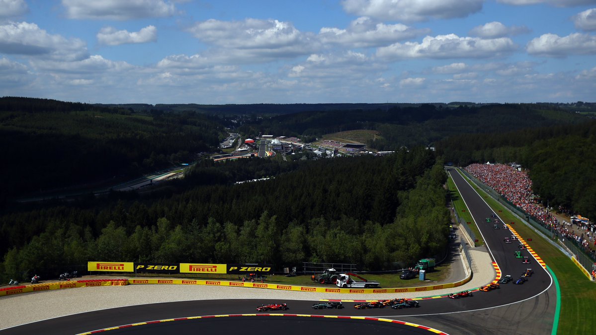 F1's tweet image. Steeped in history between the trees of the Ardennes 🌳🇧🇪
This is Spa-Francorchamps 🤩
#F1 #BelgianGP