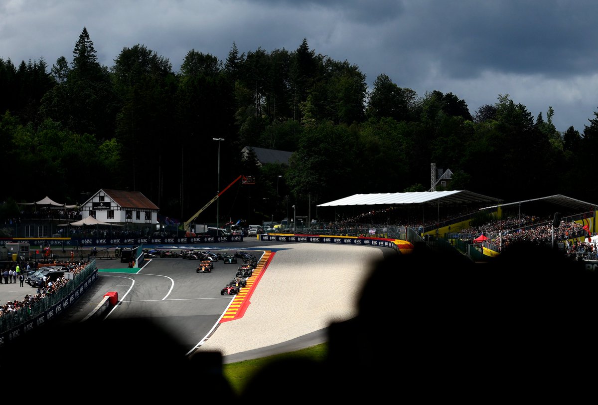 F1's tweet image. Steeped in history between the trees of the Ardennes 🌳🇧🇪
This is Spa-Francorchamps 🤩
#F1 #BelgianGP