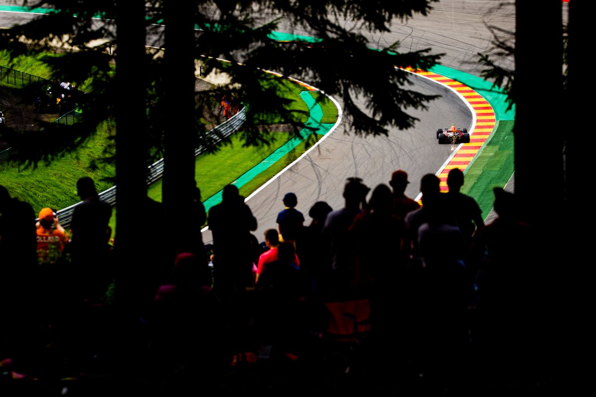 F1's tweet image. Steeped in history between the trees of the Ardennes 🌳🇧🇪
This is Spa-Francorchamps 🤩
#F1 #BelgianGP