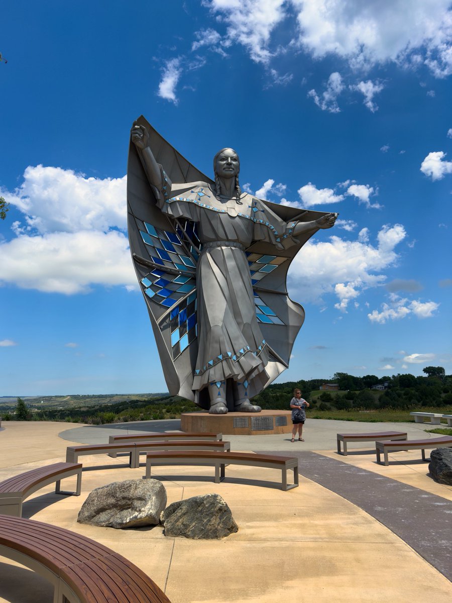 blueridgem_m's tweet image. Chamberlain SD Rest Stop. Dignity of Earth & Sky memorial.