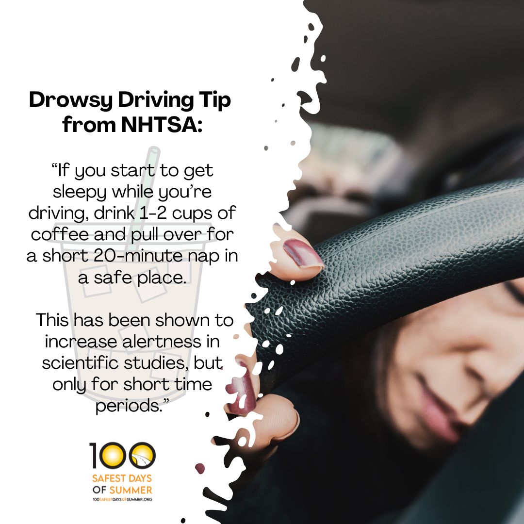 wesavelivesorg's tweet image. #100SafestDays The best way to prevent drowsy driving is to get plenty of sleep before you drive. But if you didn't, make safety a priority, pull into a safe place for a quick nap.
Because we care . . .
#drowsydriving #youhavethepower #PublicSafety
