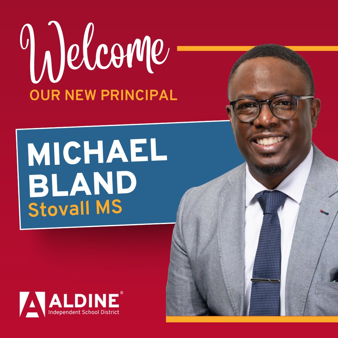 🎉 Congratulations, Mr. Michael Bland! 🎉

Please join us in celebrating Michael Bland in his new role as Principal of Stovall Middle School!

Mr. Bland joins us from Wiley University, where he served as the Dean of Graduate Studies. 

His passion for student success and