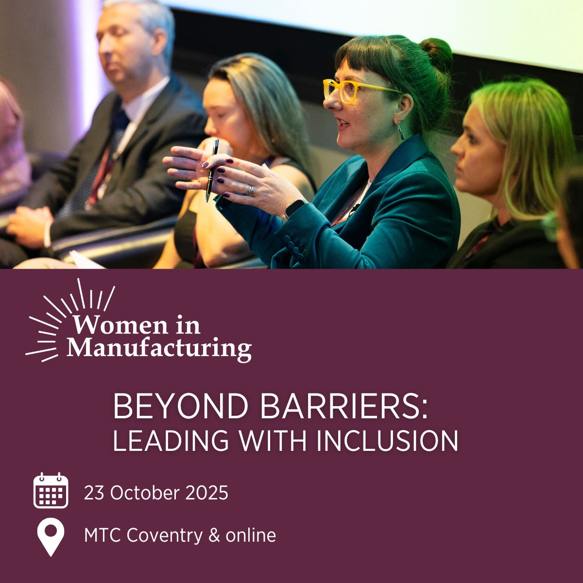 IfMCambridge's tweet image. 📣 Women in Manufacturing Conference 2025: Beyond Barriers: Leading with Inclusion  

Keynotes, panels, workshops &amp;amp; 2025 WiM Report launch. 

💬 Topics include: inclusive leadership, allyship, early careers &amp;amp; more...

🔗 For more and to register: engage-events.ifm.eng.cam.ac.uk/WomeninManufac…