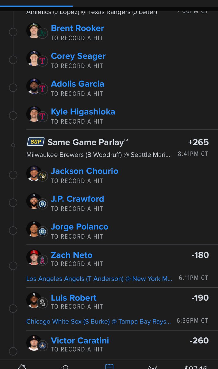 cholland941's tweet image. I saw in the comments how I was really using @CodyBrownBets data.
lol.
I literally just put in a flyer on every batter he posted.
Suck it, nerds.