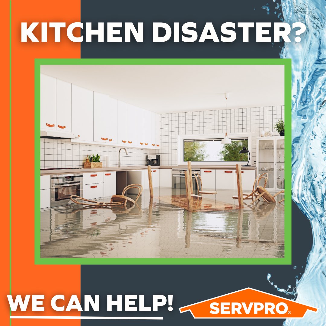 SERVPROOxonHill's tweet image. You handle the recipes—we’ll handle the mess.
Kitchen mishaps that cause water damage can feel overwhelming. SERVPRO is Here to Help® with expert cleanup and restoration.
 #KitchenCleanup #WaterDamageRelief