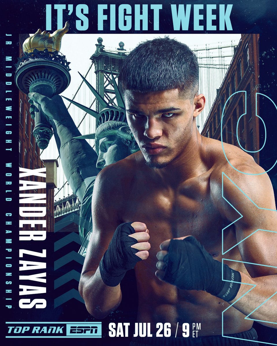 trboxing's tweet image. IN SEARCH OF GOLD 🏆 IT'S FIGHT WEEK FROM THE BIG APPLE.
#ZayasGarcia | JUL 26 | @ESPN