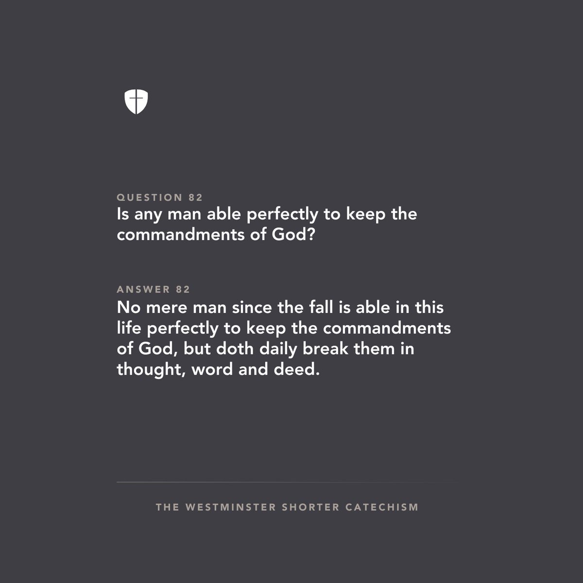 ReformTheoSem's tweet image. If we say we have no sin, we deceive ourselves, and the truth is not in us. 1 John 1:8 #RTS #catechism #reformedteaching #reformedseminary #reformedtheology #theology