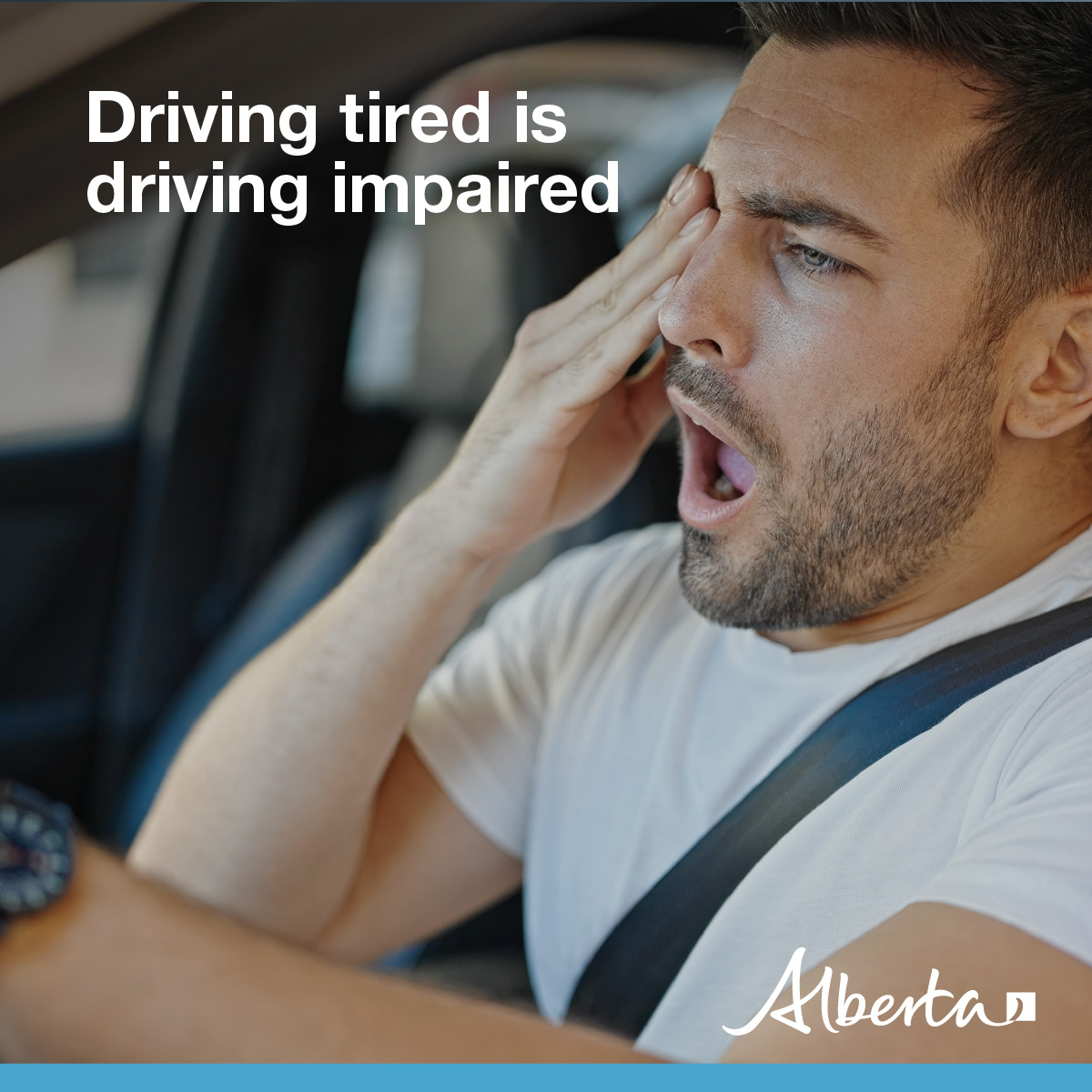 Drowsy driving is as dangerous as drunk driving. Pull into a rest stop and take a short nap or switch to a non-drowsy driver if you’re tired. #ABRoads #DriveSafe #RoadSafety