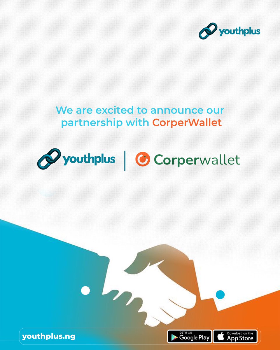 Youthplus_ng's tweet photo. Big News Corp Members! 🥳🚨  We’re excited to announce our newest partnership with Corperwallet, a financial platform designed just for you.  This partnership helps us support you better, especially on those days when your allawee is late, your bills are stacking 🧵🧵🧵 https://t.co/6sNHUszo1X
