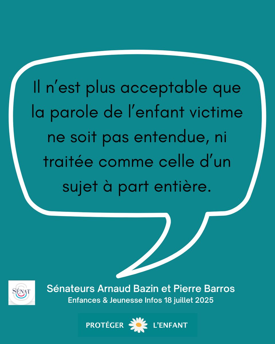 🔶 « Tant que la justice ne protégera pas pleinement les enfants en tenant compte de leur vulnérabilité, ces derniers resteront enfermés dans une insécurité prolongée, aux lourdes conséquences psychologiques et physiques »
Rapport sénat 👉 senat.fr/rap/r24-814/r2…
#violences