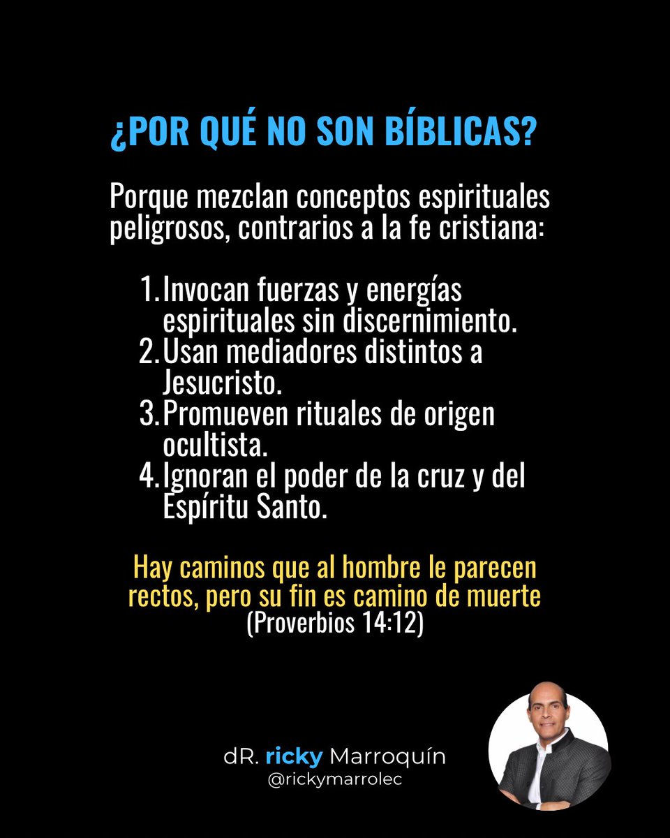 rickymarrolec's tweet photo. ¿Te han ofrecido constelaciones familiares para sanar tus heridas del pasado?
Aunque suenan terapéuticas, estas prácticas están llenas de elementos espirituales peligrosos y contrarios al Evangelio.

No todo lo emocionalmente sanador es espiritualmente seguro.
Cristo no comparte Su gloria con rituales ni energías ocultas.
Él es suficiente para restaurarte, liberarte y darte una nueva identidad.

“No participéis en las obras infructuosas de las tinieblas, sino más bien reprendedlas.” (Efesios 5:11)

Esta publicación me llevó mucho tiempo hacerla para poder condensarlo sabiamente, si conoces algún Cristiano que está involucrado en esto, hazle un favor y compárteselo. 🙏😍