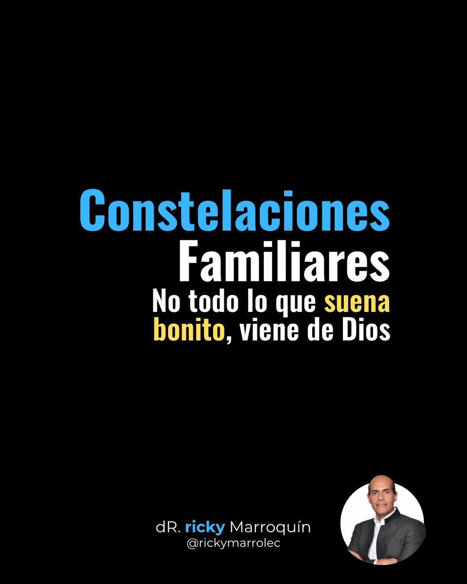 rickymarrolec's tweet photo. ¿Te han ofrecido constelaciones familiares para sanar tus heridas del pasado?
Aunque suenan terapéuticas, estas prácticas están llenas de elementos espirituales peligrosos y contrarios al Evangelio.

No todo lo emocionalmente sanador es espiritualmente seguro.
Cristo no comparte Su gloria con rituales ni energías ocultas.
Él es suficiente para restaurarte, liberarte y darte una nueva identidad.

“No participéis en las obras infructuosas de las tinieblas, sino más bien reprendedlas.” (Efesios 5:11)

Esta publicación me llevó mucho tiempo hacerla para poder condensarlo sabiamente, si conoces algún Cristiano que está involucrado en esto, hazle un favor y compárteselo. 🙏😍