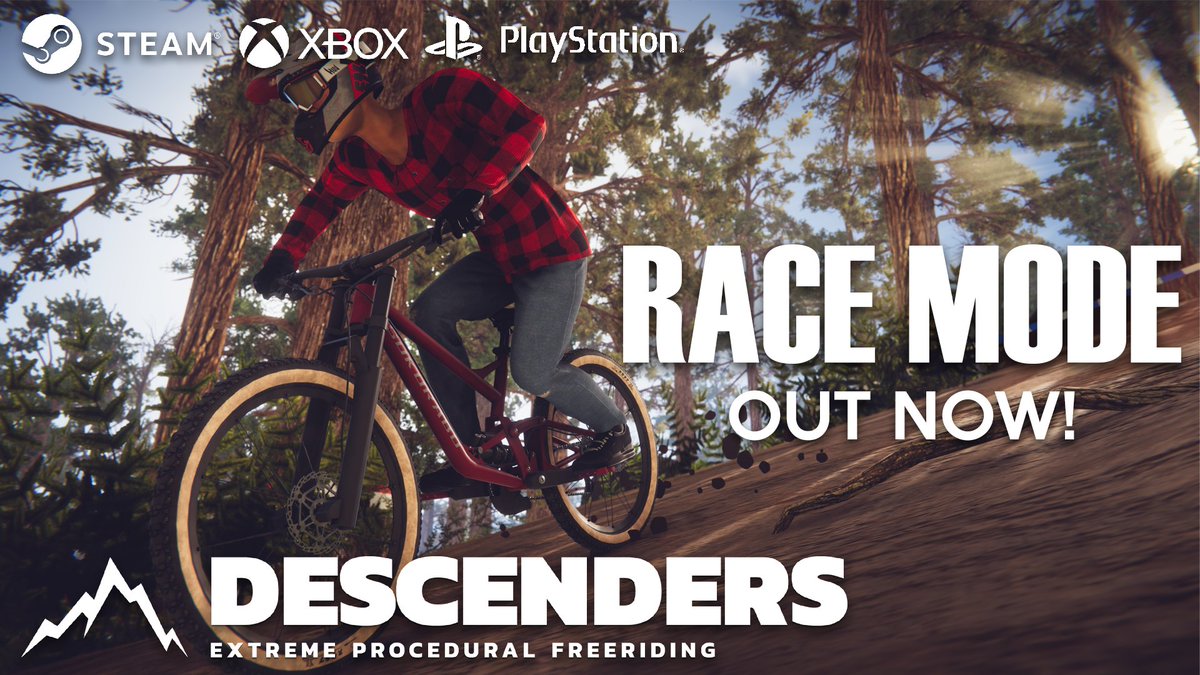 nomorerobotshq's tweet image. Race Mode is LIVE in Descenders on Steam, Xbox & PlayStation!
Grab your friends, jump onto the race track, and compete for first place!