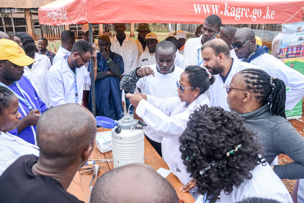 chuka__uni's tweet image. Day eight featured a specialized field trip to the Kenya Animal Genetic Resources Centre (KAGRC) in Kirinyaga County, offering hands-on exposure to goat artificial insemination (AI) technologies.
Participants explored every stage of the AI process, including semen collection,…